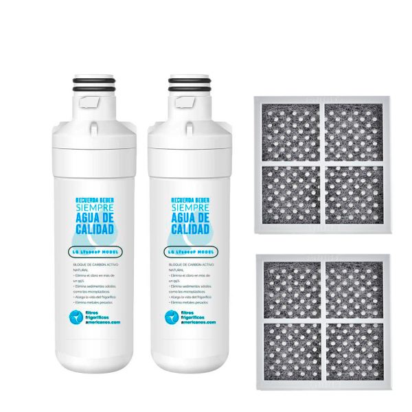 Pack 2 Filtro nevera LG compatibles ADQ747935 LT1000P+2 antibacter