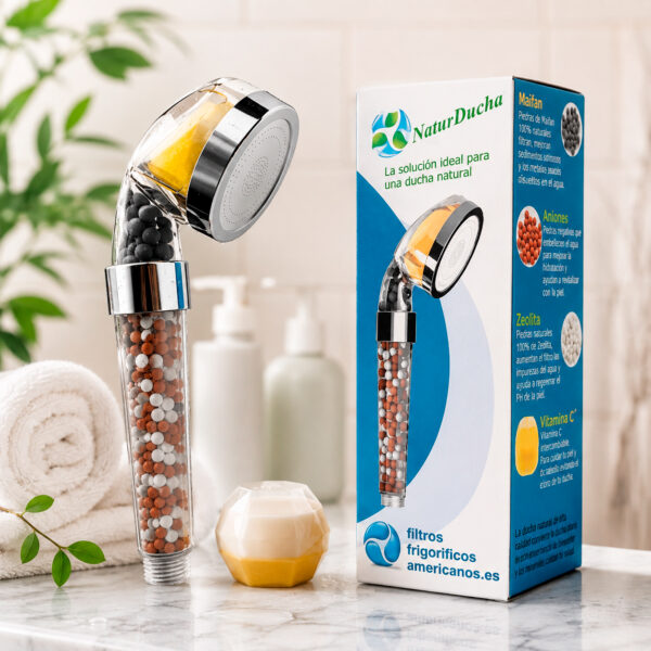 Naturducha: Filtro universal iónico de ducha con vitamina C