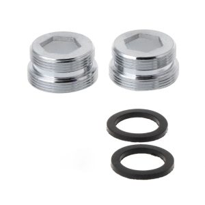 Pack dos adaptadores reductores acero para grifo y filtro Geyser