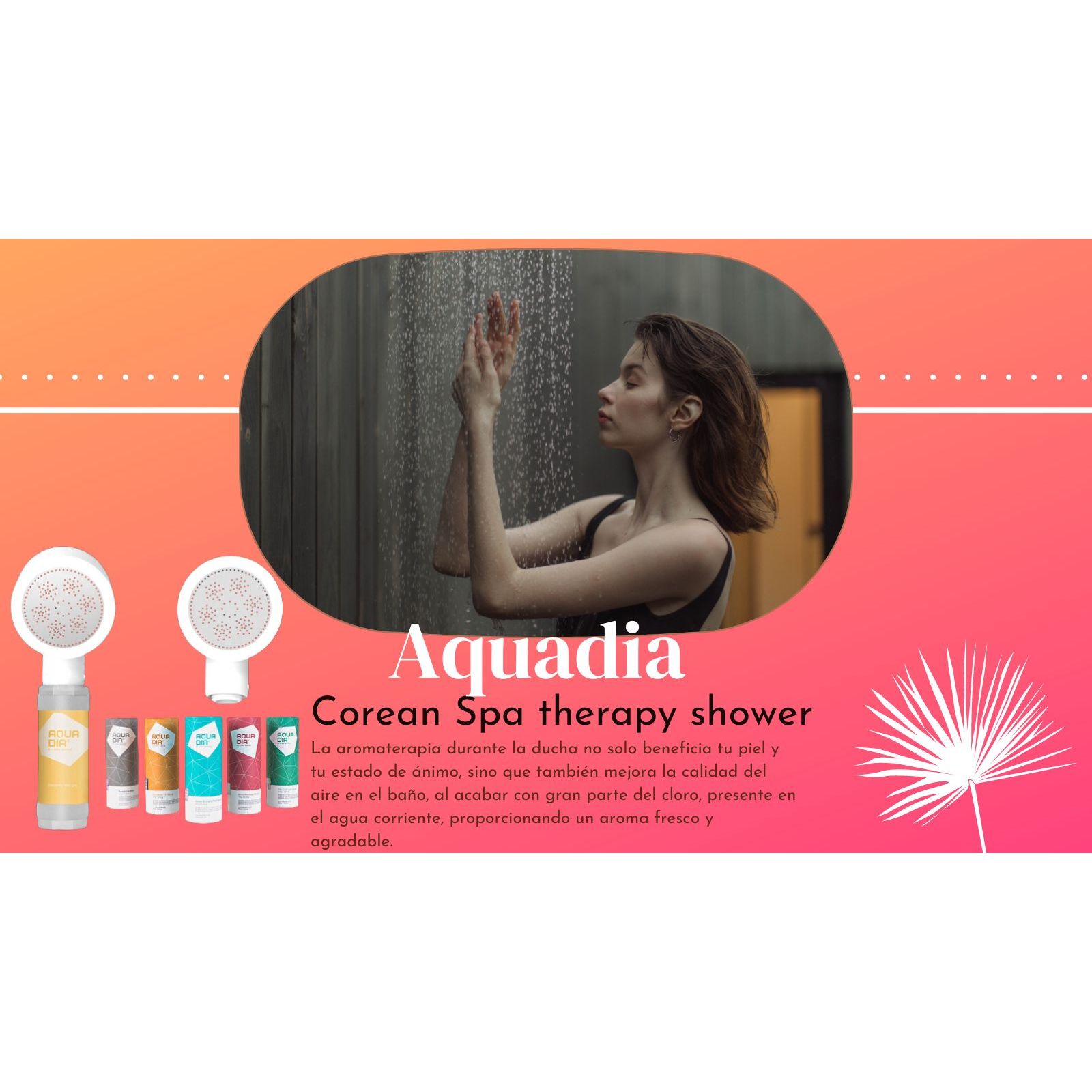 Pack Aromaterapia Coreana Cabezal ducha y cartucho Gardenia - Imagen 3