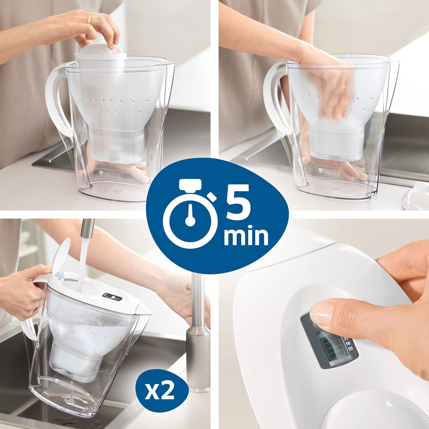 Pack 12 filtros Jarra Brita tipo Maxtra y 2 filtros Gratis - Imagen 4