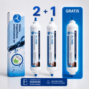 Pack 2 filtros nevera compatibles Samsung DA2910105J + 1 gratis