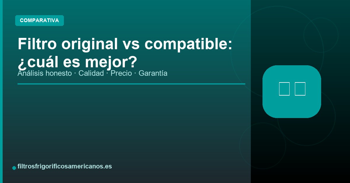 En este momento estás viendo Filtro original vs filtro compatible para frigorífico americano: ¿cuál es mejor?