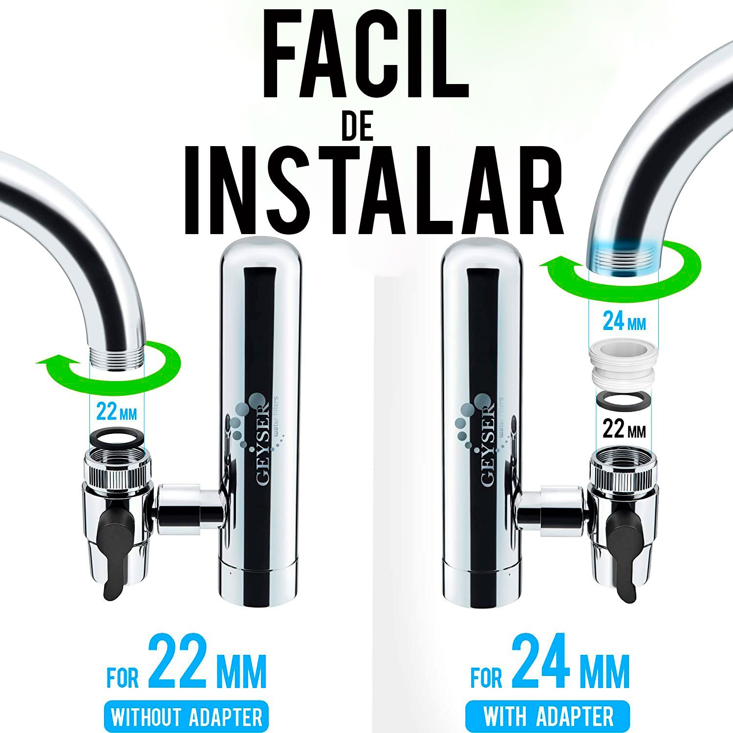 Filtro Grifo de cocina GEYSER EURO cartucho 3000 litros incluido - Imagen 7