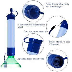 Filtro potabilizador de agua portatil Prepper Straw