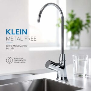 Grifo Klein Metal Free en acero brillante