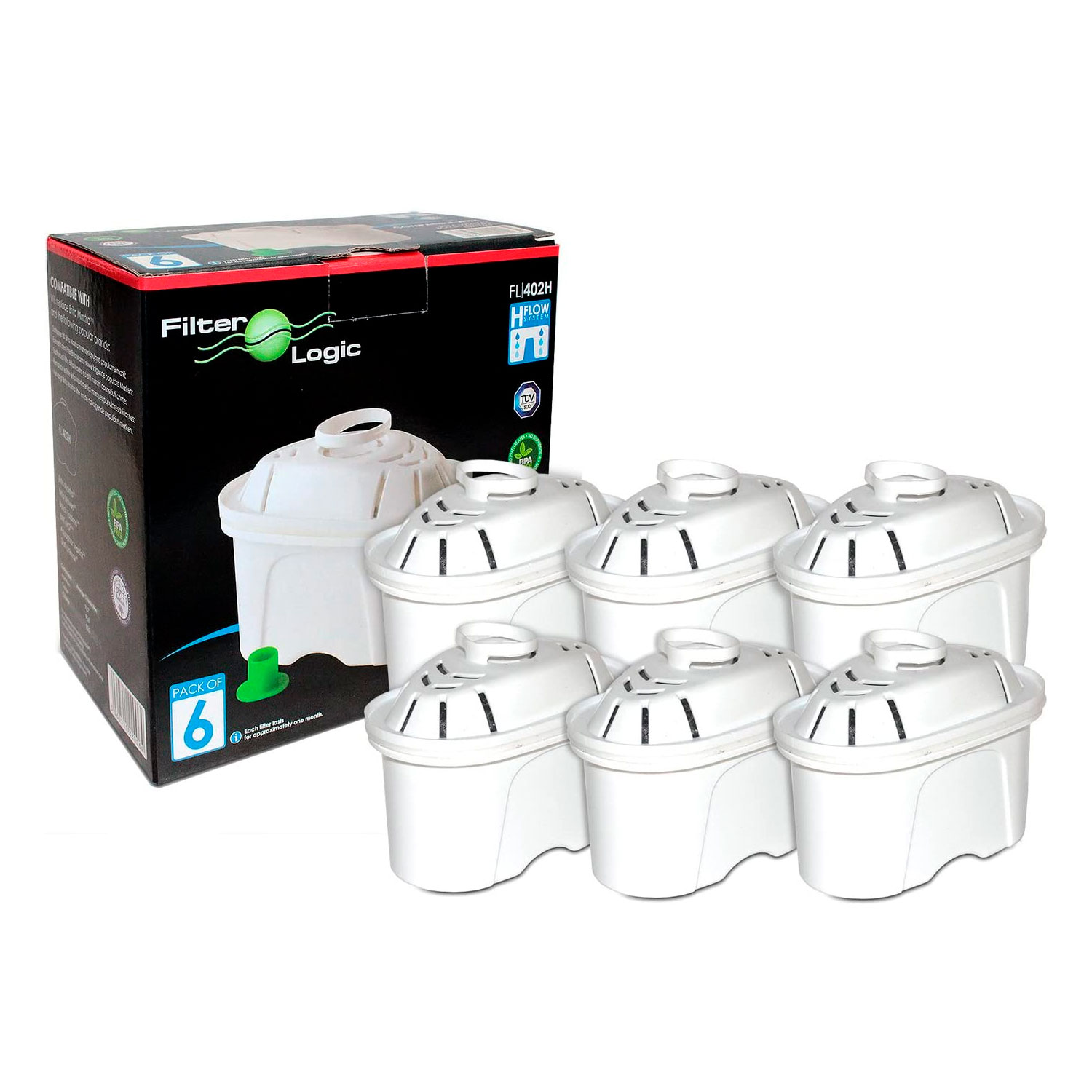 Pack 6 filtros para jarra Brita tipo maxtra