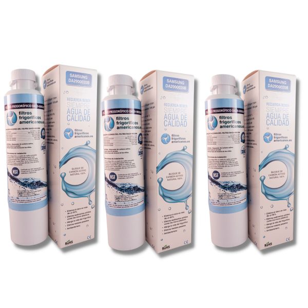 Pack tres filtros compatibles Samsung French Door DA29-00020B