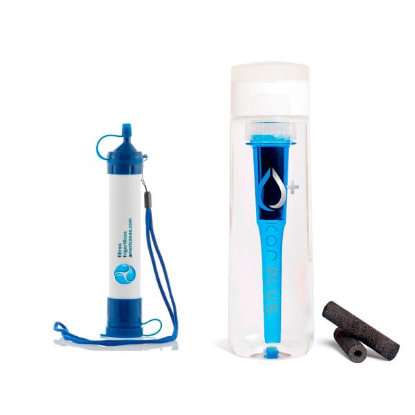 Pack Agua Hidrogenada Reutilizable Kor Plus y filtro supervivencia