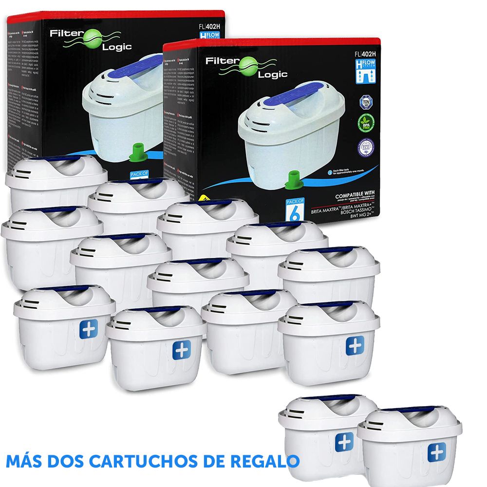 Pack 12 filtros Jarra Brita tipo Maxtra y 2 filtros Gratis - Imagen 2