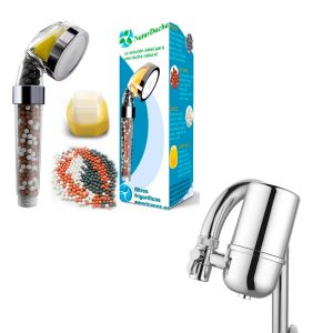Filtrado de agua total. Filtro KDF grifo cromado y Naturducha