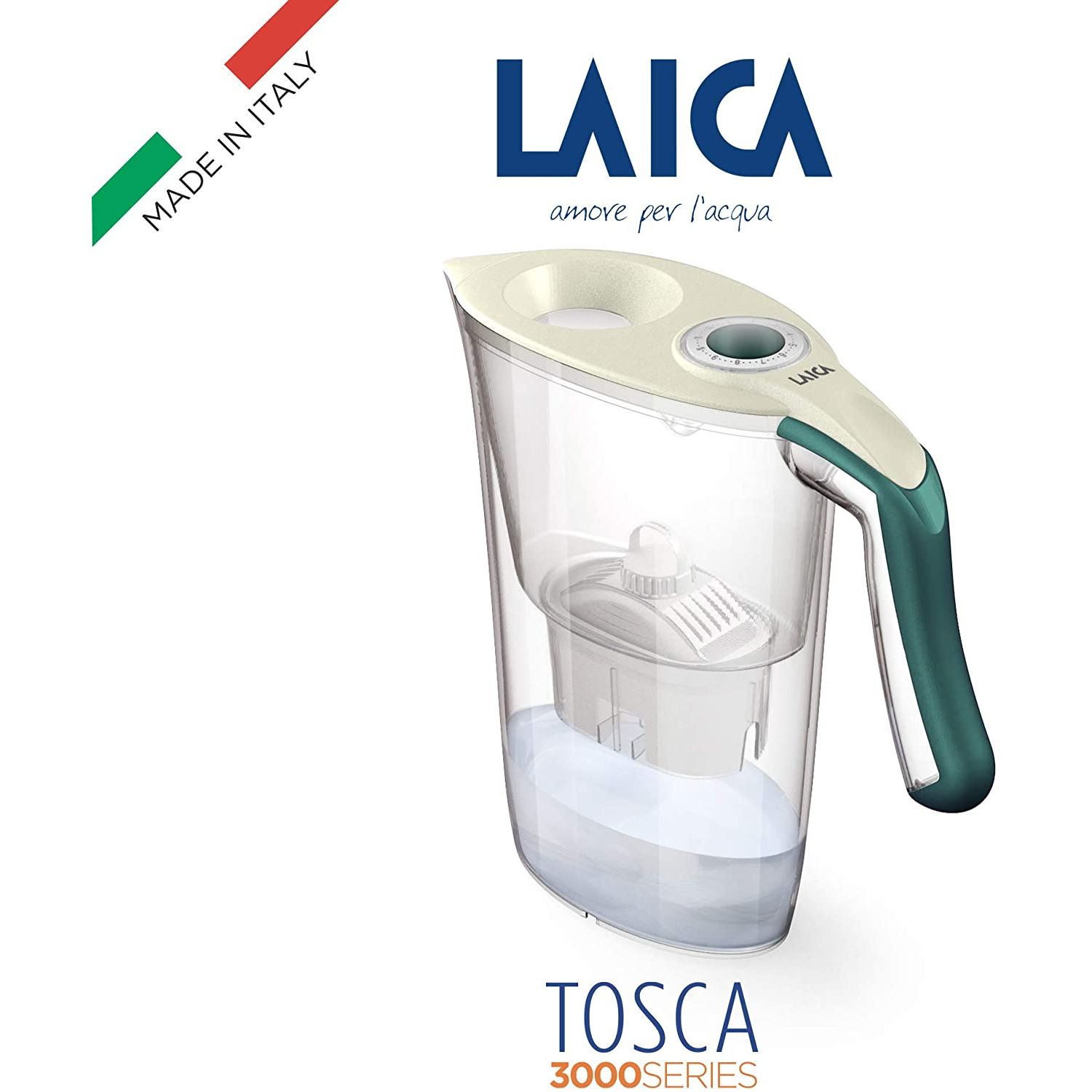 Pack Jarra filtrante Laica Carmen Tosca + 3 filtros Biflux - Imagen 6