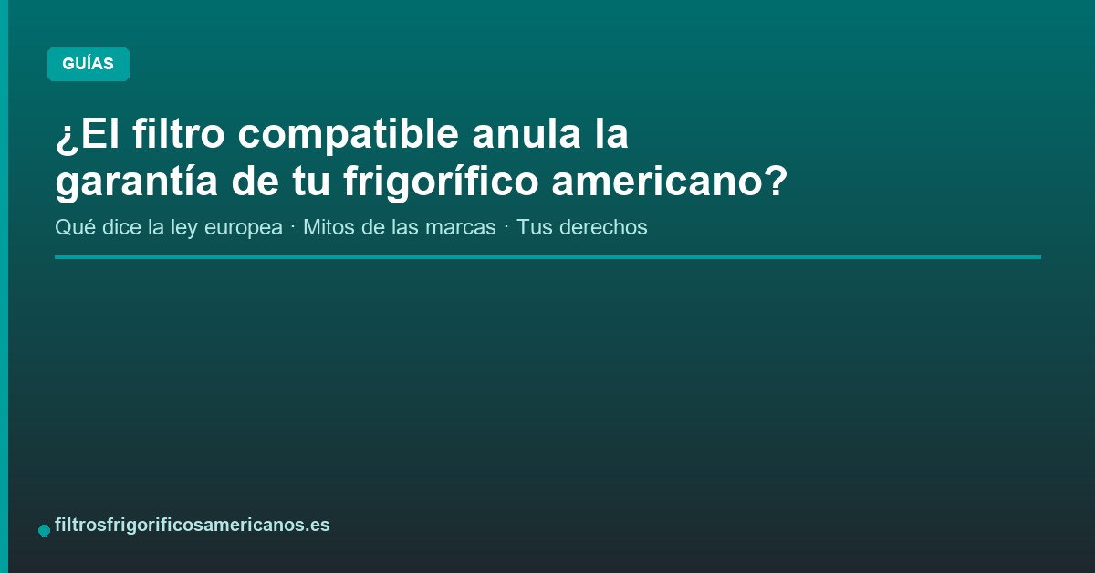 Lee más sobre el artículo ¿El filtro compatible anula la garantía de tu frigorífico americano?