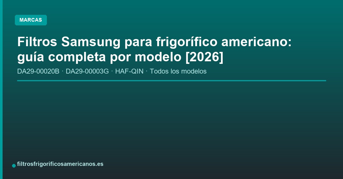 En este momento estás viendo Filtros Samsung para frigorífico americano: guía completa por modelo [2026]
