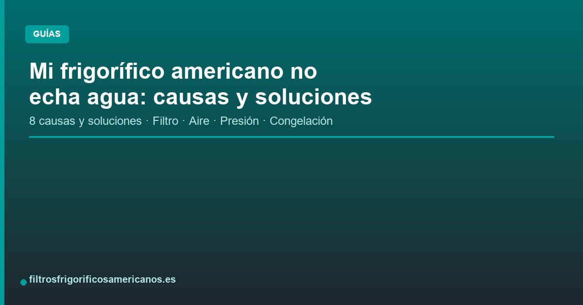 En este momento estás viendo Mi frigorífico americano no echa agua: causas y soluciones
